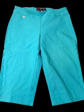 Peck & Peck Petite Size 8P Turquoise Long Shorts